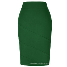 Катя Касин occident женщин пр юбка высокой эластичной бедра Обернут темно-зеленая юбка-карандаш KK000269-5